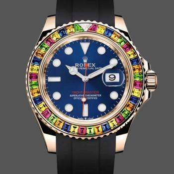 Rolex Yacht-Master 116695 Black Rubber Strap Blue Dial 40MM Mens Watch (w15326856)