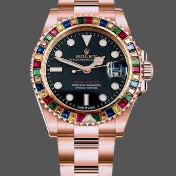 Rolex Yacht-Master 116695 Everose Gold Black Dial 40MM Mens Watch (w15326860)