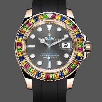 Rolex Yacht-Master 116695 Black Rubber Strap Grey Dial 40MM Mens Watch (w15326862)