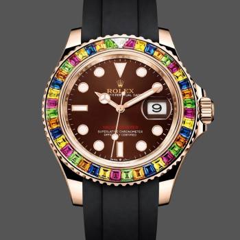 Rolex Yacht-Master 116695 Black Rubber Strap Brown Dial 40MM Mens Watch (w15326864)