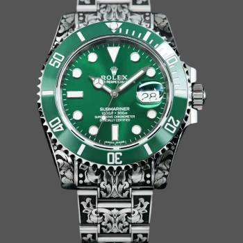 Huckleberry Custom Rolex Submariner Green (w15326921)