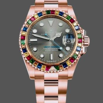 Rolex Yacht-Master 116695 Everose Gold Grey Dial 40MM Mens Watch (w15326948)