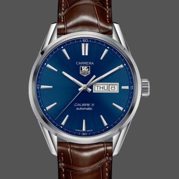 TAG Heuer Carrera Calibre 5 Day Date Blue Dial WAR201E.FC6291 (w17216603)