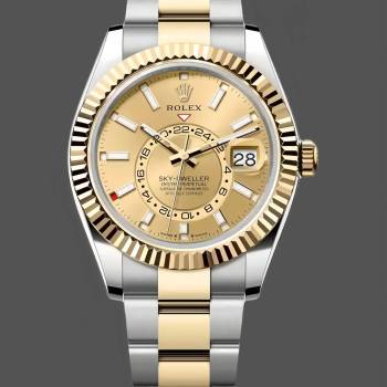 Rolex Sky Dweller Champagne Dial Yellow Gold 336933 0001 42mm (w17402630)