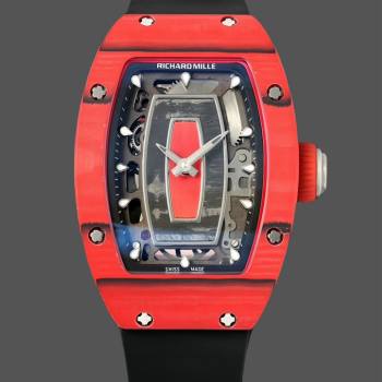 Richard Mille RM07-01 Racing Red Carbon Black Rubber Strap 46mm Ladies Watch (w17583093)