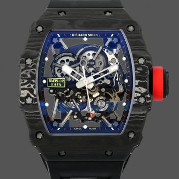Richard Mille Rafael Nadal NTPT Carbon RM Black Rubber Strap RM035-02 (w17735148)