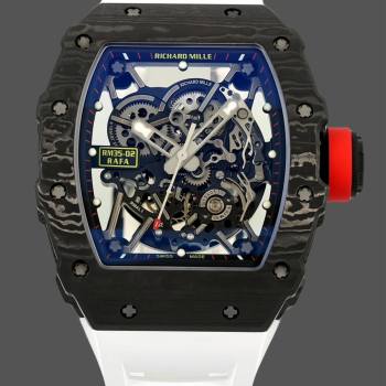 Richard Mille RM 035-02 Rafael Nadal NTPT Carbon on White Rubber Strap (w17736898)