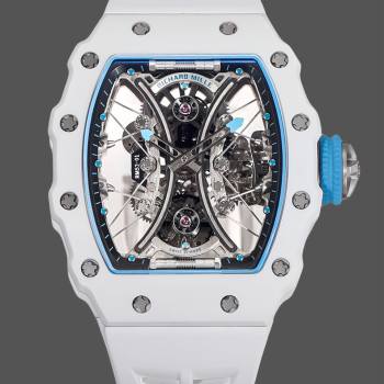 Richard Mille RM053-01 Pablo MacDonough Skeleton Dial White Rubber Strap (w17762782)