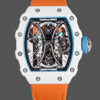 Richard Mille RM053-01 Pablo MacDonough Skeleton Dial Orange Fabric Strap (w17762785)