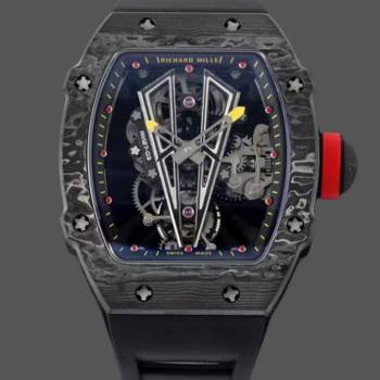 RM 27-03 Rafael Nadal Black Tourbillon Black Rubber Strap (w17795215)