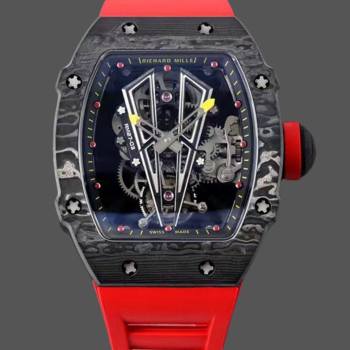 RM 27-03 Rafael Nadal Black Tourbillon Red Rubber Strap (w17795216)