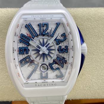 Swiss Franck Muller Framulan V45 White Ceramic Yacht Model Blue Number (w17822070)