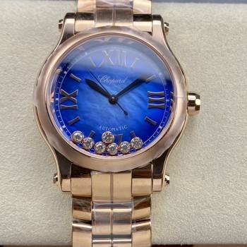 Chopard Happy Sport Rose Gold Stainless Steel 36mm 278578-6003 (w17837023)