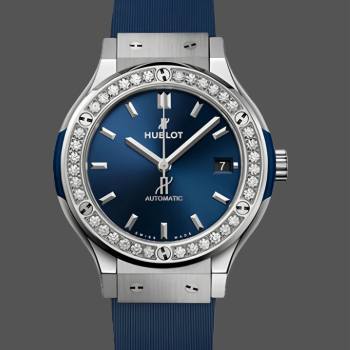 565.NX.7170.RX.1204 Hublot Classic Fusion Titanium Blue Diamonds (w18659320)