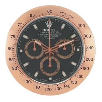 Rolex Daytona Rose Gold & Black Wall Clock (w21924204)