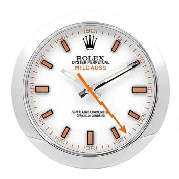 Rolex Milgauss Silver & White Wall Clock (w21924491)