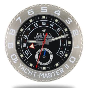 Rolex Yacht Master Silver & Black Wall Clock (w21924494)