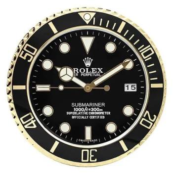 Rolex Submariner Black & Gold Wall Clock (w21929372)