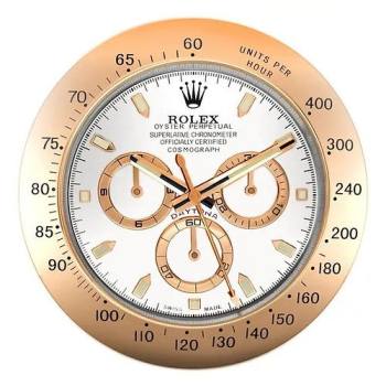 Rolex Daytona Rose Gold & White Wall Clock (w21929374)