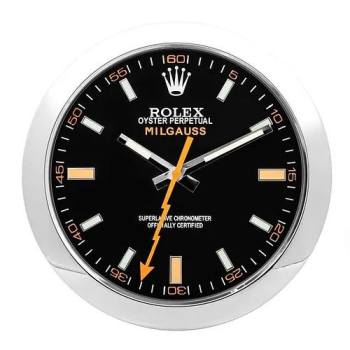 Rolex Milgauss Silver & Black Wall Clock (w21930386)