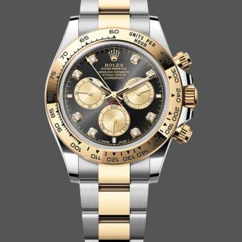 Rolex Two Tone Daytona 126503 0002 Black Diamond Watch (w22028432)