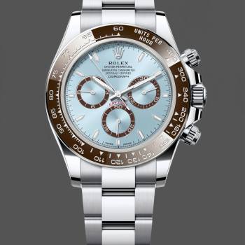 Rolex Platinum Cosmograph Daytona Ice Blue Index Dial Oyster Bracelet 126506 0001 (w22045119)