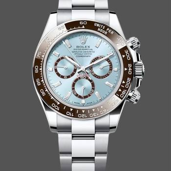 Rolex Platinum Cosmograph Daytona Ice Blue Ice Blue Diamond Baguette Mark 126506 0002 (w22045120)