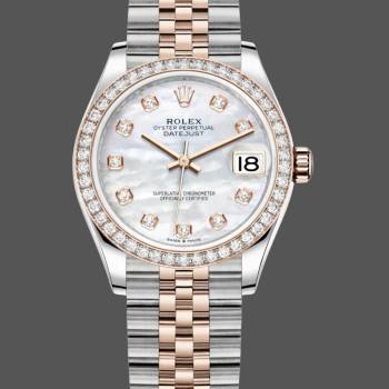 Rolex Datejust 31mm Stainless Steel and Rose Gold 278381RBR Mop Diamond Jubilee (w22045132)