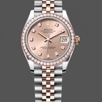 Rolex Datejust 31mm Stainless Steel and Rose Gold 278381RBR 0024 Rose Diamond Jubilee (w22045549)