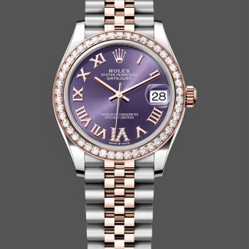 Rolex Datejust 31 Purple Roman Diamond Dial Jubilee 278381RBR (w22045552)