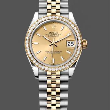 Rolex Datejust 31mm Stainless Steel and Yellow Gold 278383RBR 0014 Champagne Index Jubilee (w22045555)
