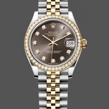 Rolex Datejust 31mm Stainless Steel and Yellow Gold 278383RBR 0022 Grey Diamond Jubilee (w22045558)