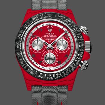 Rolex Daytona Diw Customised Oyster Red Quartz Carbon Fiber 40mm (w22045818)