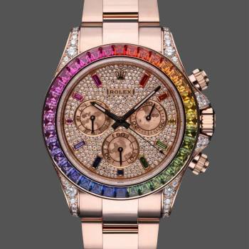 Rolex Daytona 116595RBOW \'Rainbow\' Rose Gold Pave Diamond Dial Sapphir (w22046950)