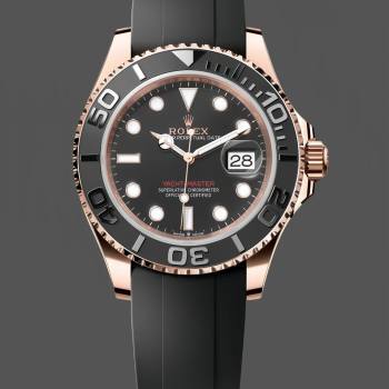 Rolex Yacht-Master 126655 40mm Automatic Black Dial 18kt Everose Gold Watch (w22046951)