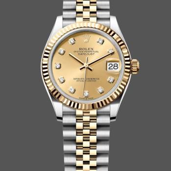 Rolex Datejust 31mm Stainless Steel and Yellow Gold 278273 0026 Champagne Diamond Jubilee (w22047471)