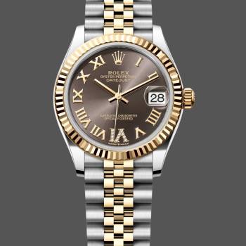 Rolex Datejust 31mm Stainless Steel and Yellow Gold 278273 0018 Grey VI Roman Jubilee (w22047472)