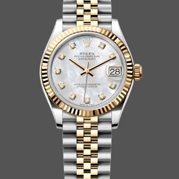 Rolex Datejust 31mm Stainless Steel and Yellow Gold 278273 0028 Mop Diamond Jubilee (w22047475)