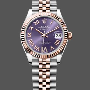 Rolex Datejust 31 Aubergine Pave Roman Dial M278271 0020 Women Watch (w22047482)