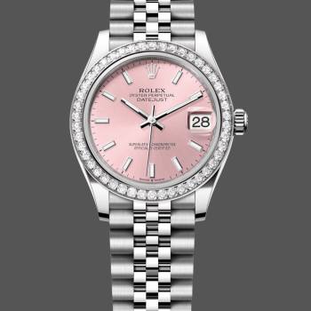 Rolex Datejust 31 White Gold Bezel Diamonds 278384RBR 0018 Women Watch (w22050459)