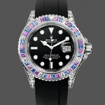 Rolex Yacht Master 40 Gem Set 126679SABR 0002 Black Dial Watch (w22050466)