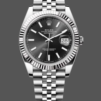 Rolex Datejust 41mm Stainless Steel 126334 0018 Black Index Jubilee (w22052720)