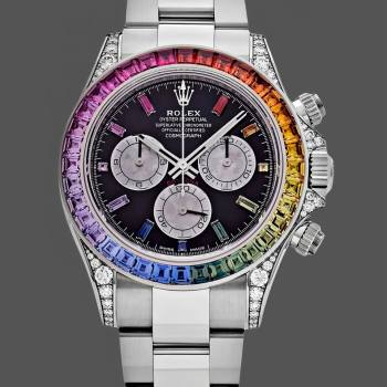 Rolex Daytona 116599RBOW Rainbow White Gold Black Dial Sapphire Bezel (w22052735)
