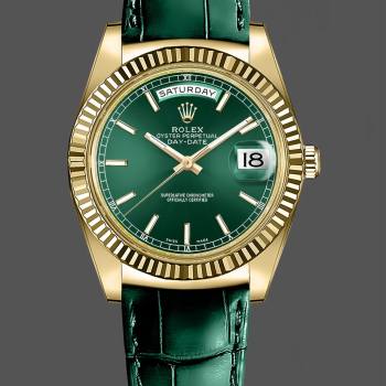 Rolex Day Date 36 Green Dial Solid 18k Yellow Gold 118138 0003 (w22052988)
