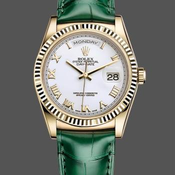 Rolex Day Date 36 White Dial Solid 18k Yellow Gold 118138 Roman (w22052989)