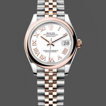 Rolex Datejust 31mm Stainless Steel and Rose Gold 278241 0002 White Roman Jubilee (w22056608)