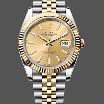 Rolex Datejust 126333 0010 Champagne Index Jubilee 41mm Two Tone Steel (w22056615)