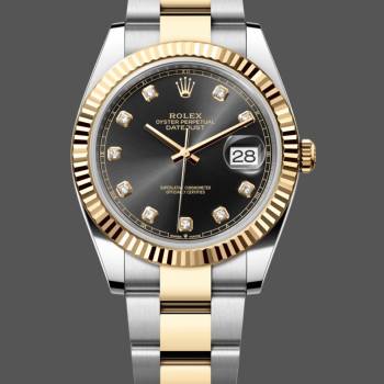Rolex Datejust 41 Black Diamond Dial M126333 0005 Men Watch (w22056623)