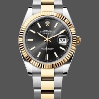 Rolex Datejust 41 Black Dial Fluted Bezel 126333 0013 Men Watch (w22056624)
