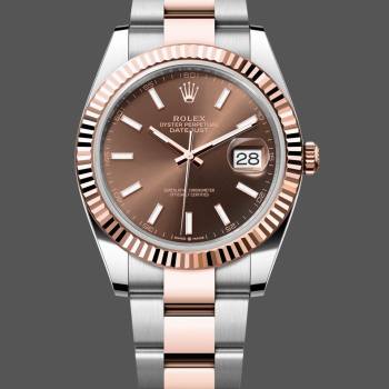 Rolex Datejust 41 Everose Gold Automatic 126331 0001 Chocolate Men Watch (w22056646)